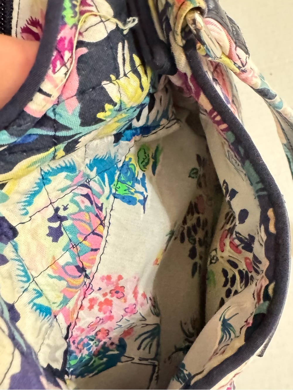 Vera Bradley Garden Grove Iconic Mini Glenna Satchel Bohemian Cottage Floral View 6